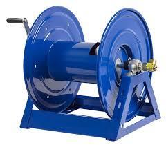 Bevel Geared CrankRewind Hose Reel: 1" I.D., 135' hose capacity, less hose, 3000 PSI