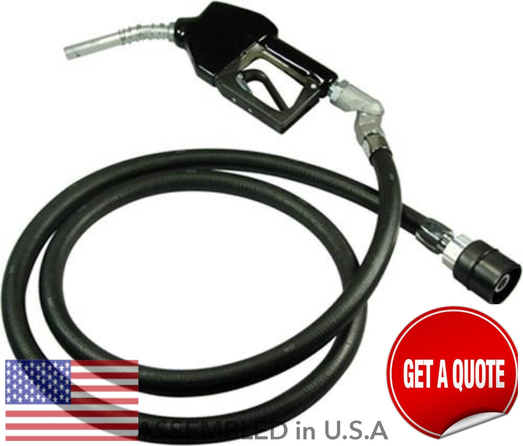 Diesel Nozzle Swivel 10Ft Hose Set W/ Magnetic Breakaway