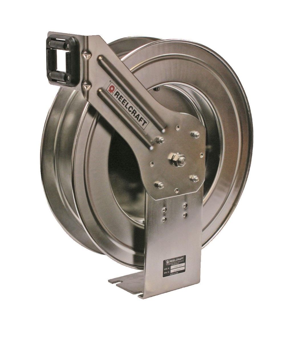 Bevel Geared CrankRewind Hose Reel: 1" I.D., 135' hose capacity, less hose, 3000 PSI
