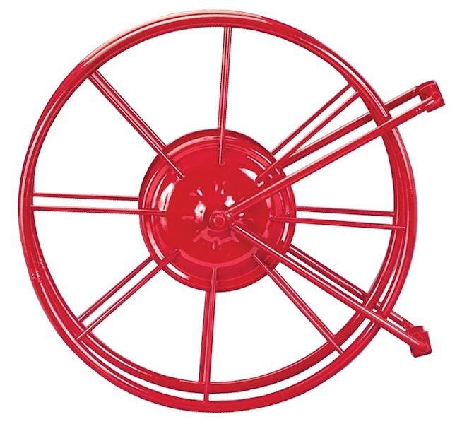 Bevel Geared CrankRewind Hose Reel: 1" I.D., 135' hose capacity, less hose, 3000 PSI