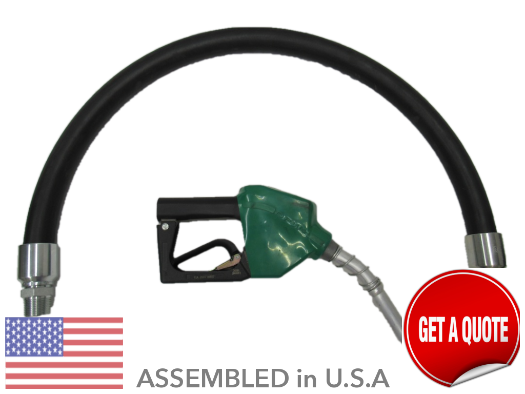 Diesel Prepay Nozzle Complete Hanging Hardware Hose Assembly - 9 Ft.