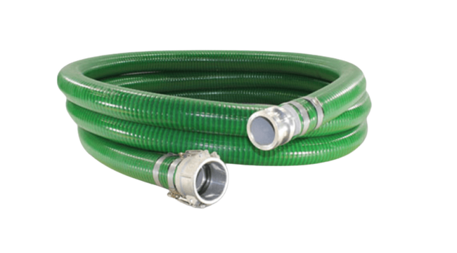 Green PVC Cam Lock Suction Hose W/ C X E ENDS