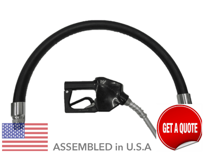 Unleaded Prepay Nozzle Complete Hanging Hardware Hose Assembly - 9 ft. Hose - ONLINE HOSE