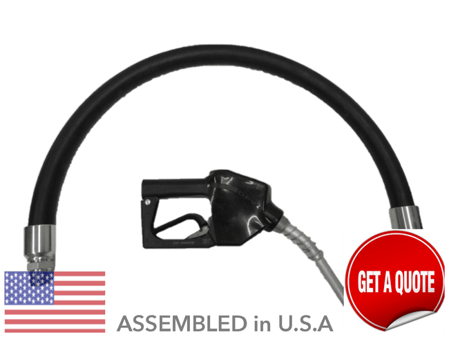 Unleaded Prepay Nozzle Complete Hanging Hardware Hose Assembly - 9 ft. Hose - ONLINE HOSE