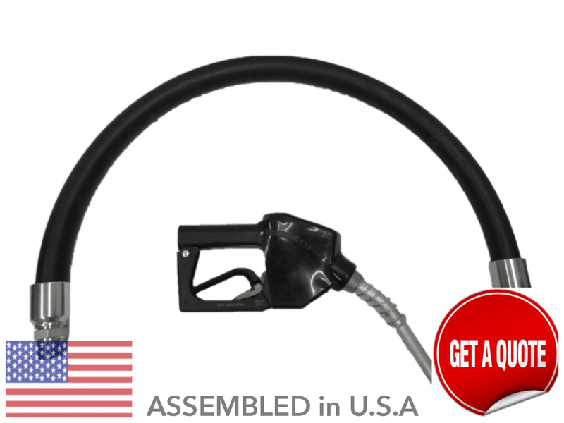 Unleaded Prepay Nozzle Complete Hanging Hardware Hose Assembly - 9 ft. Hose - ONLINE HOSE